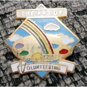 The Art of Volunteering Lapel Pin Pinback Tie Tack